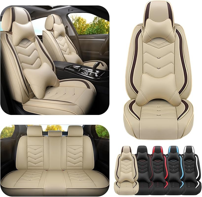 Premium Nappa Leather Sport Seat Covers for Honda Accord 2000-2025: Lu