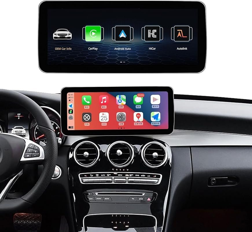12.3-Inch CarPlay Touchscreen for Mercedes-Benz C/GLC Class 2016-2019 
