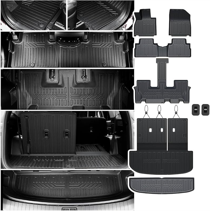All Weather TPE Floor and Cargo Mat Set for 2020-2025 Hyundai Palisade