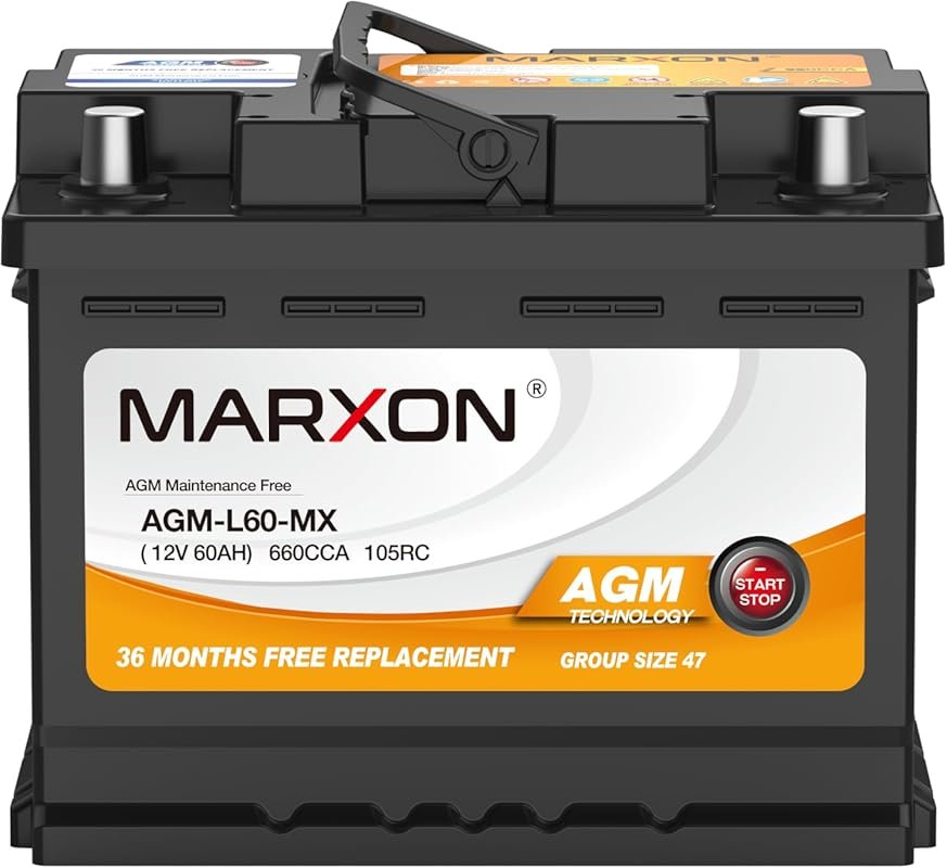 Marxon Group 47 AGM Battery 12V 60AH 650CCA for Mercedes-Benz Start St