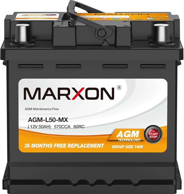 Marxon 140R AGM Battery with 570 CCA and 50AH for Lexus RX 350 Start-S