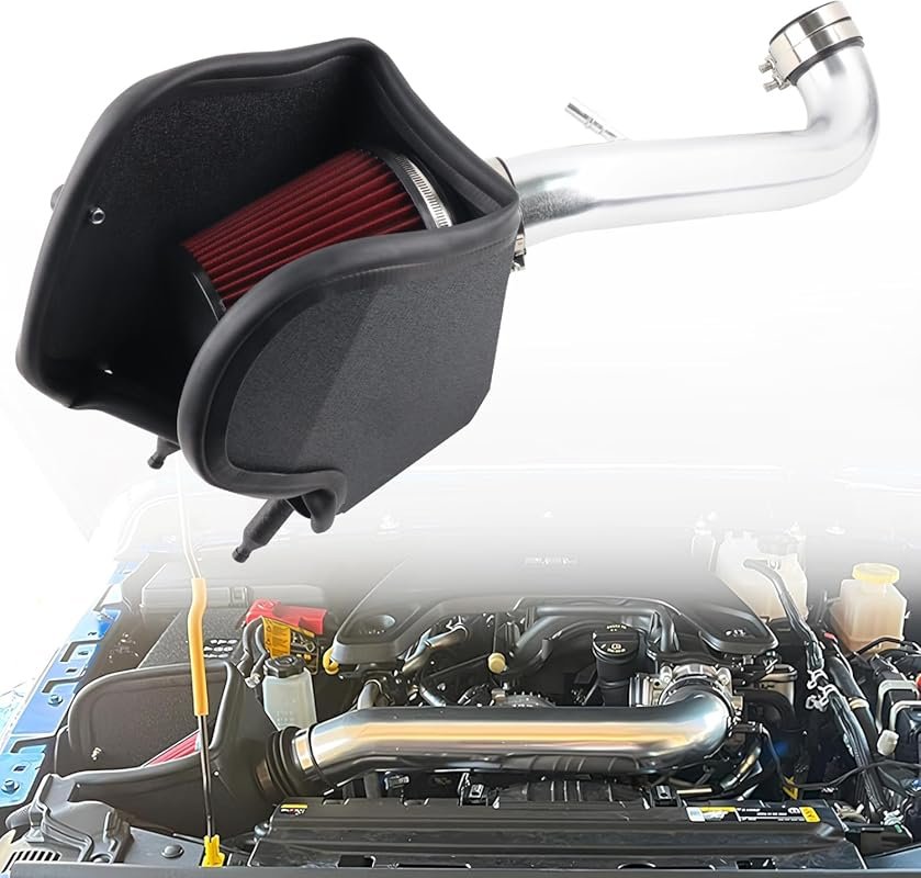 Cold Air Intake Kit with Silver Heat Shield for 2018-2023 Jeep Wrangle