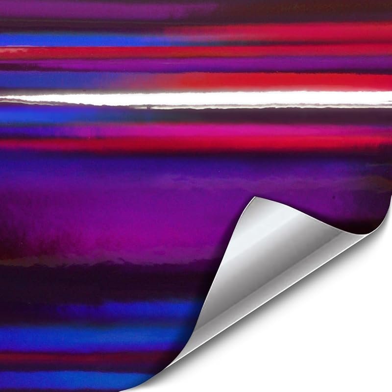 VViViD Holographic Chrome Purple Vinyl Wrap DIY Air-Release Adhesive F