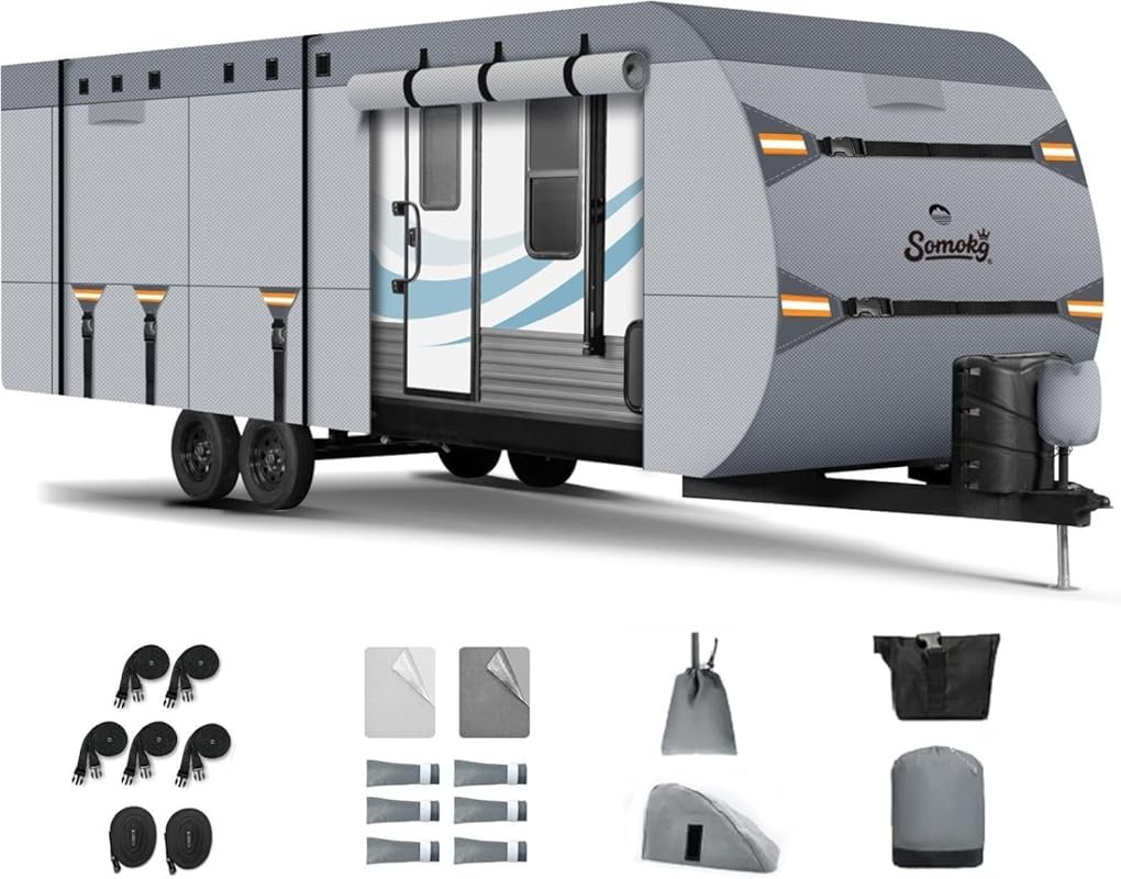 Heavy Duty 7-Layer RV Cover for 30-33 FT Trailers with All-Weather Sno