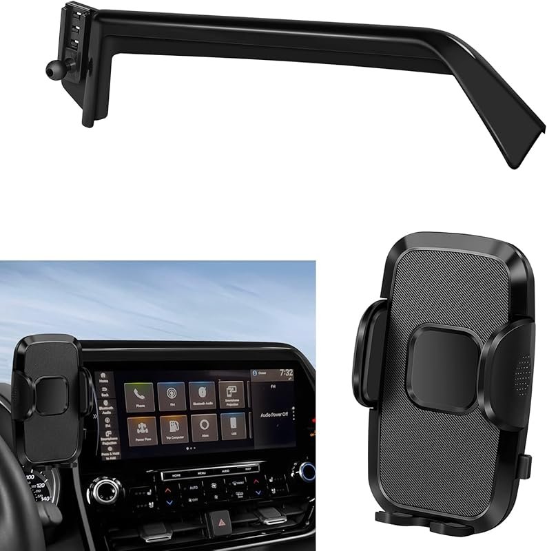 Car Phone Holder for Toyota Highlander 2020-2025 L, LE, XLE, XSE with 