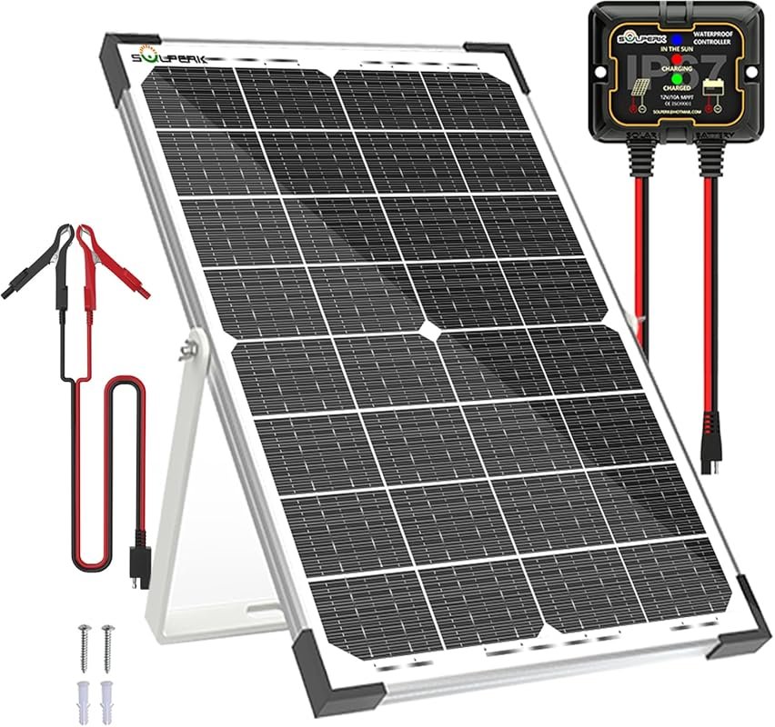 SOLPERK 30W 12V Waterproof Solar Battery Charger with 10A MPPT Control