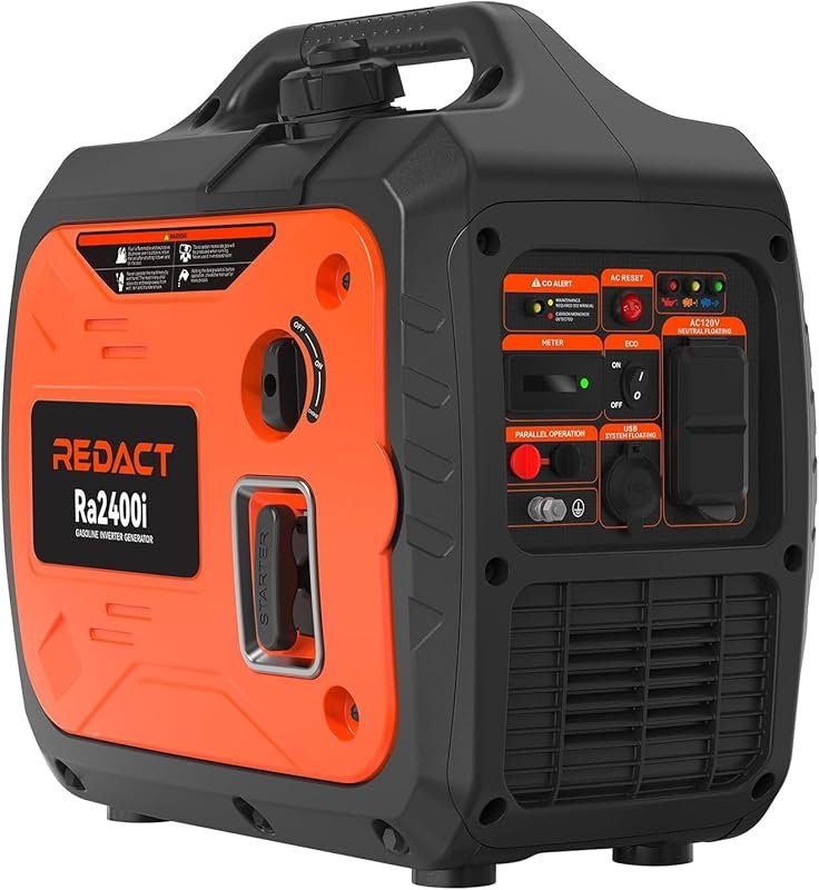 Lightweight 2400W Portable Inverter Generator with Clean Power and Eco