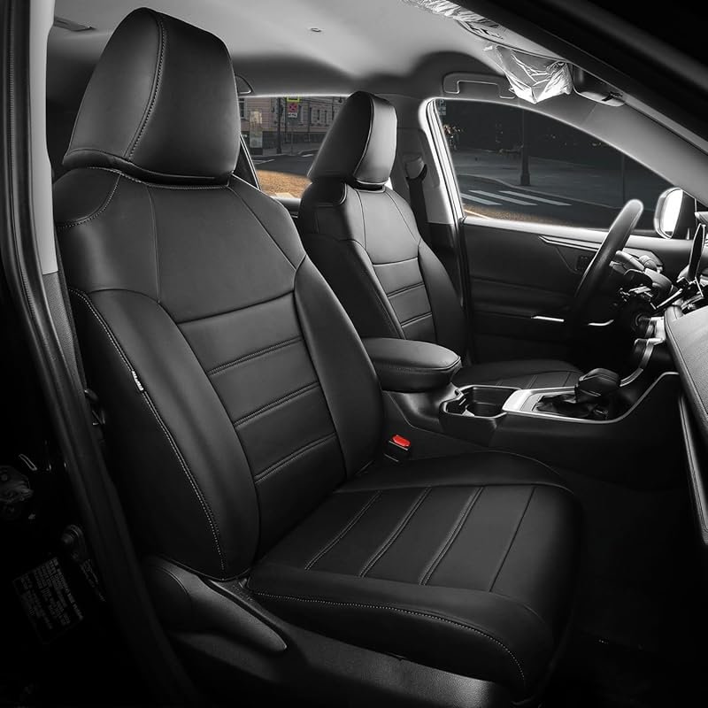 FREESOO Custom Fit Waterproof Leather Seat Covers for 2020-2022 Toyota