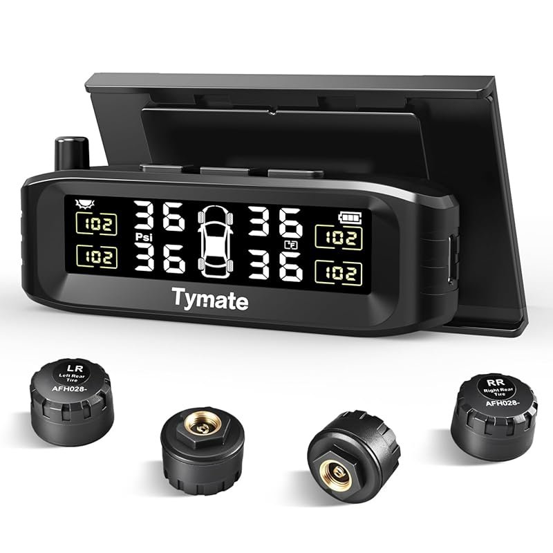 Aftermarket TPMS: Wireless Solar, Colorful Display, 4 External Sensors
