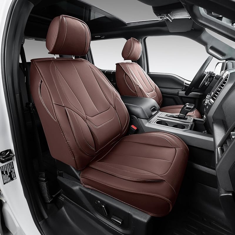 OASIS AUTO Full Set Waterproof Leather Seat Covers for 2010 Ford F-150