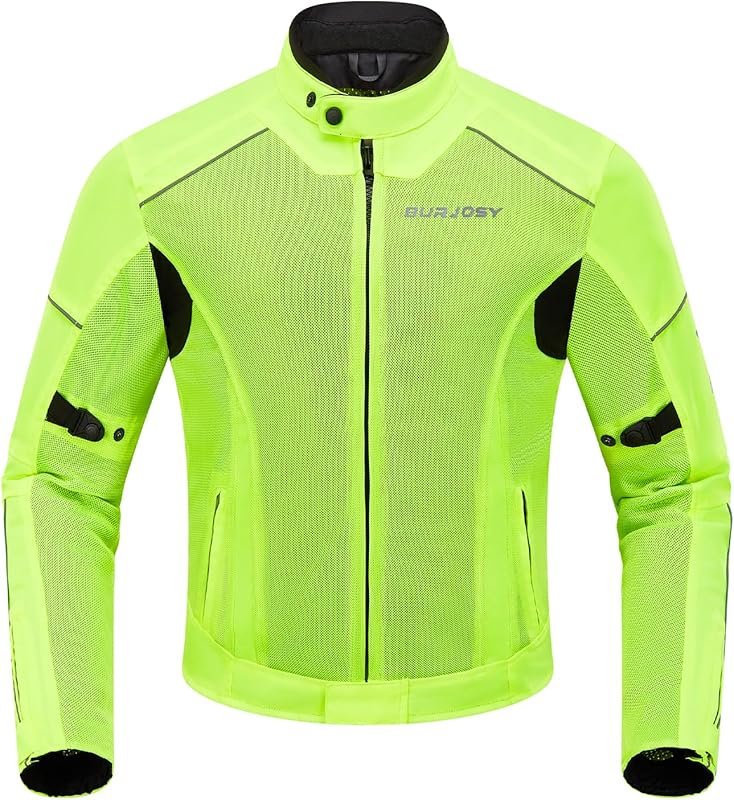 Mesh Motorcycle Jacket for Men, Summer Motorbike Biker Jacket, Reflect