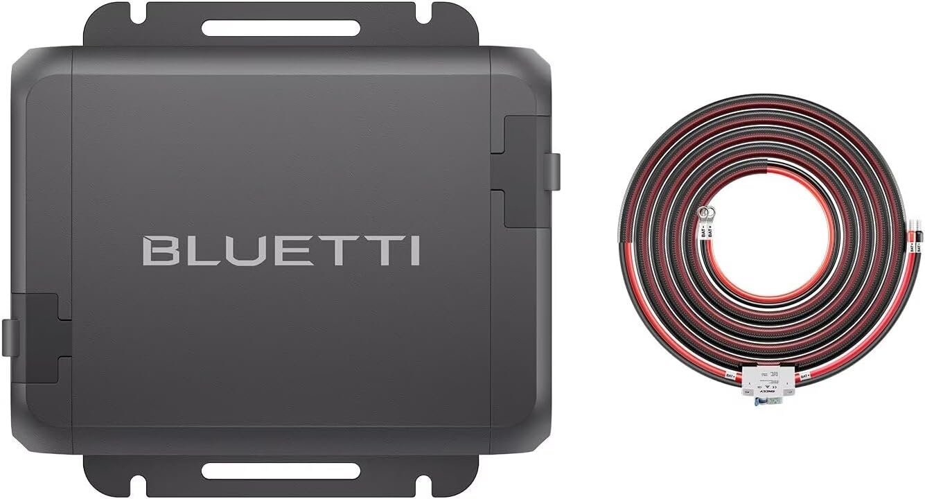 The BLUETTI 560W DC-DC Alternator Charger rapidly charges your portabl