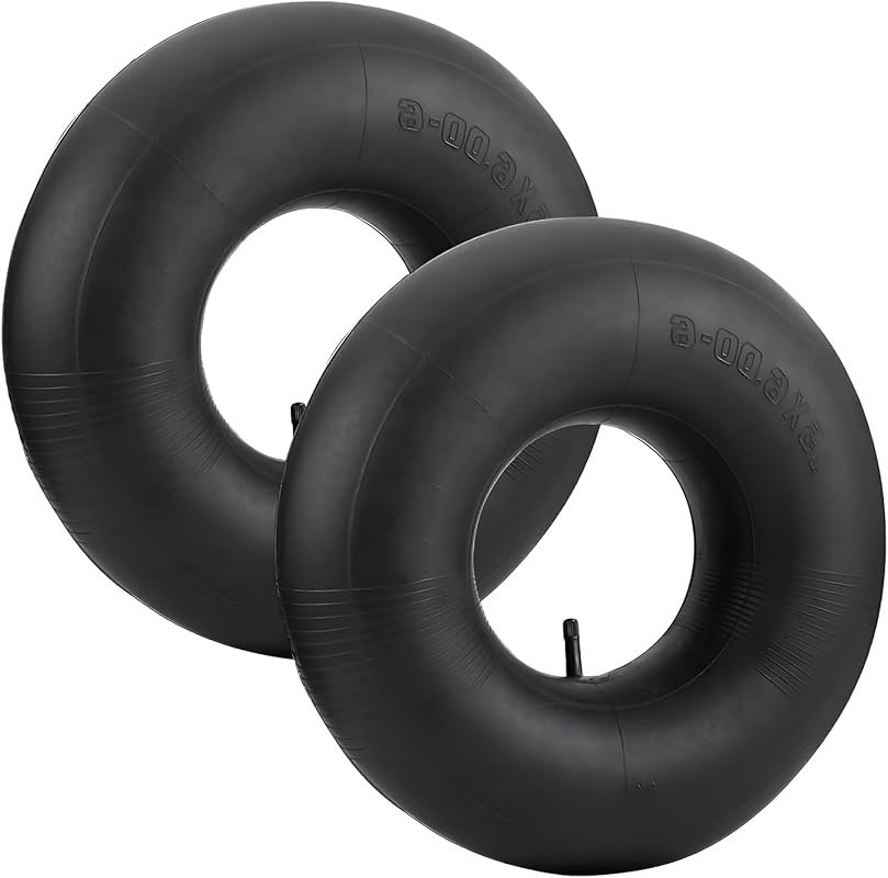 Two 15x6.00-6 heavy-duty inner tubes with TR-13 straight valve stems f