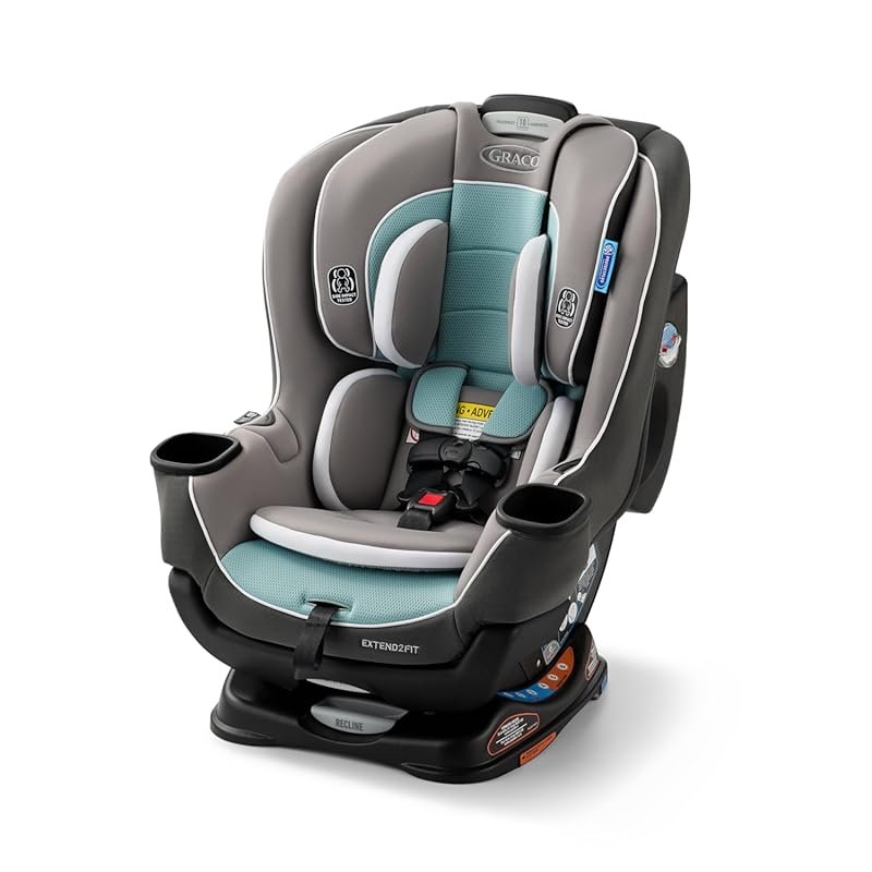 Graco Extend2Fit Convertible Baby Car Seat, Rear and Forward Facing, A