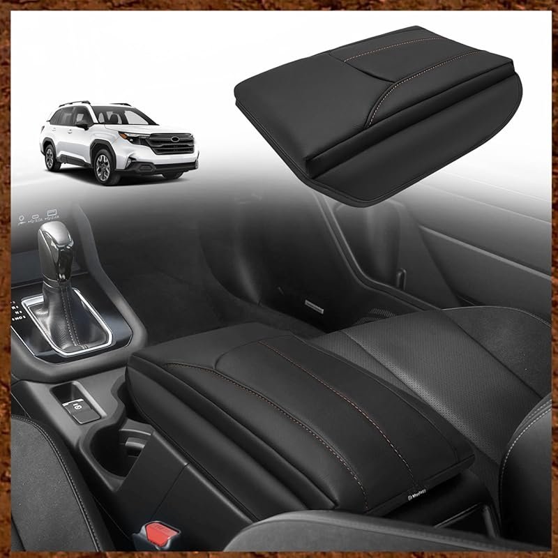 Muslogy 1-Inch Thick Anti-Scratch Leather Center Console Cover for 202
