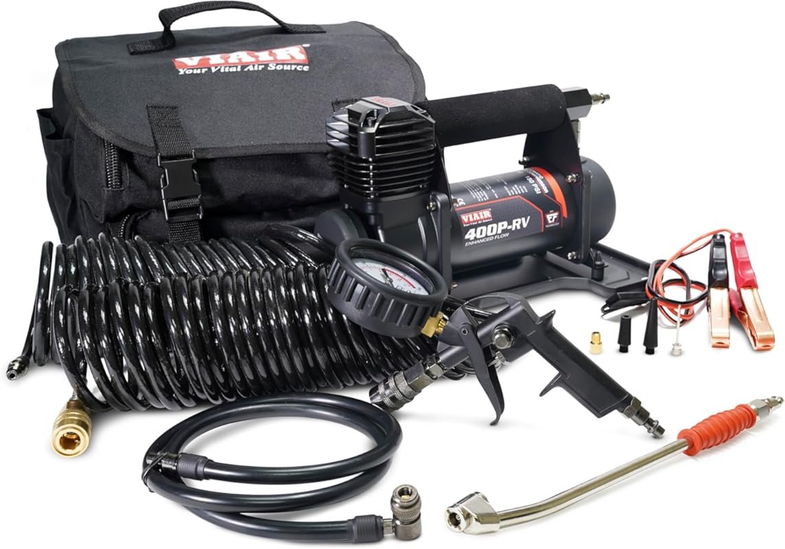 VIAIR 400P-RV 12V Portable Air Compressor for RV Tires with Enhanced F