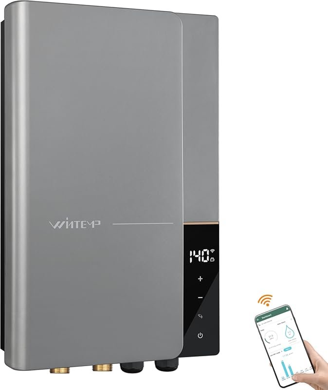 WINTEMP 27kW Electric Tankless Water Heater with WiFi Control and LED
