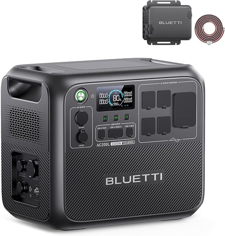 The BLUETTI AC200L Portable Power Station contains a powerful 2048Wh L