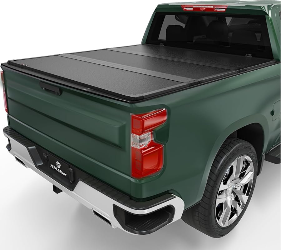 YITAMOTOR FRP Hard Tri-Fold Tonneau Cover for 2019-2025 Chevy Silverad