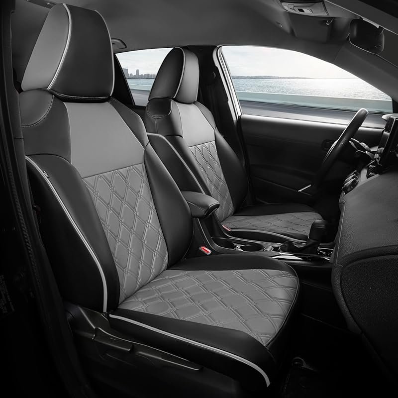 FREESOO for Toyota Corolla Seat Covers L LE 2020 2021 2022, Luxury Lea