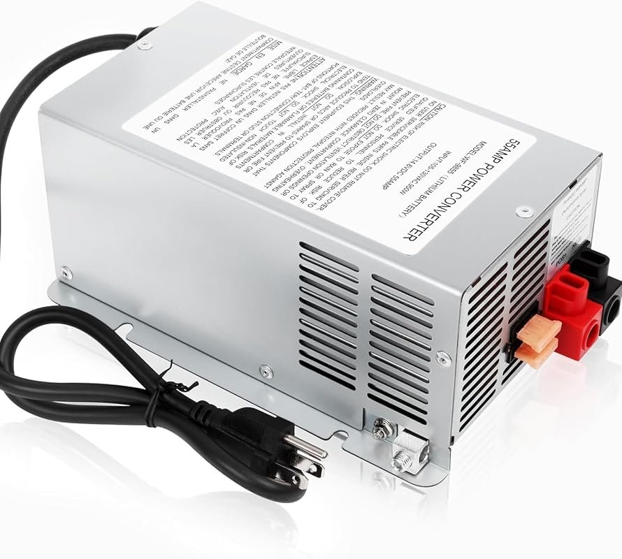 WF-9855 55 Amp RV Power Converter for Lithium Batteries with 5-Year Wa