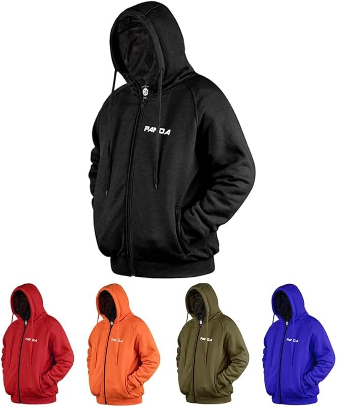 Motorcycle Hoodie for Men and Women with CE Armor for All Weather Dual
