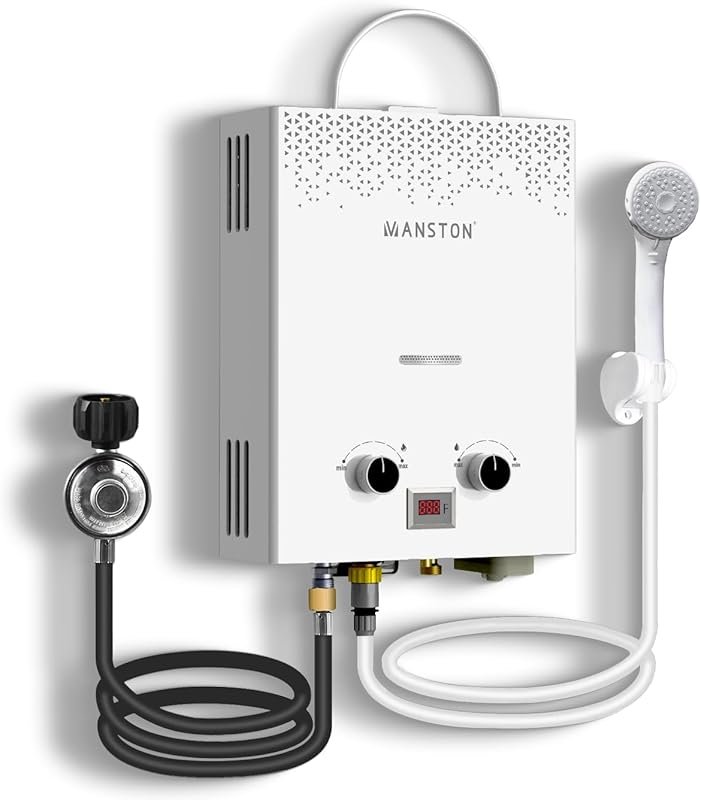 VANSTON 6L Portable Propane Tankless Water Heater for RV Camping