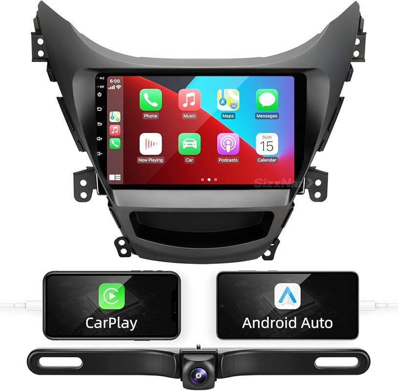 Car Stereo for 2012 Hyundai Elantra with Wireless CarPlay, Android Aut