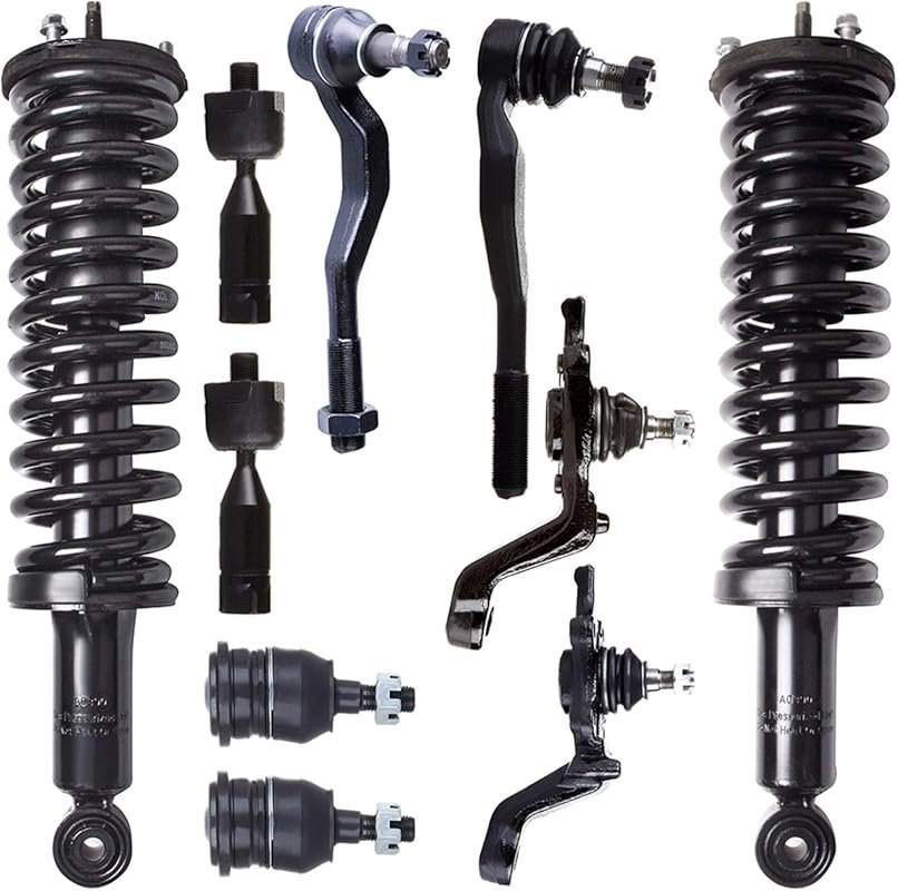 Front Shocks and Struts Kit with Tie Rod Ends for 1995-2004 Toyota Tac