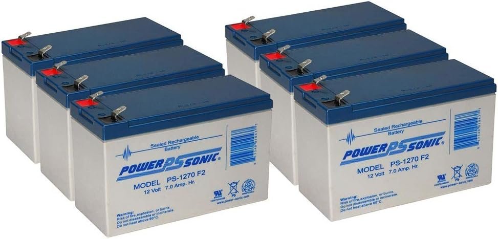 Power Sonic 12V 7Ah AGM Battery with F2 Terminal for Lowrance Fishfind