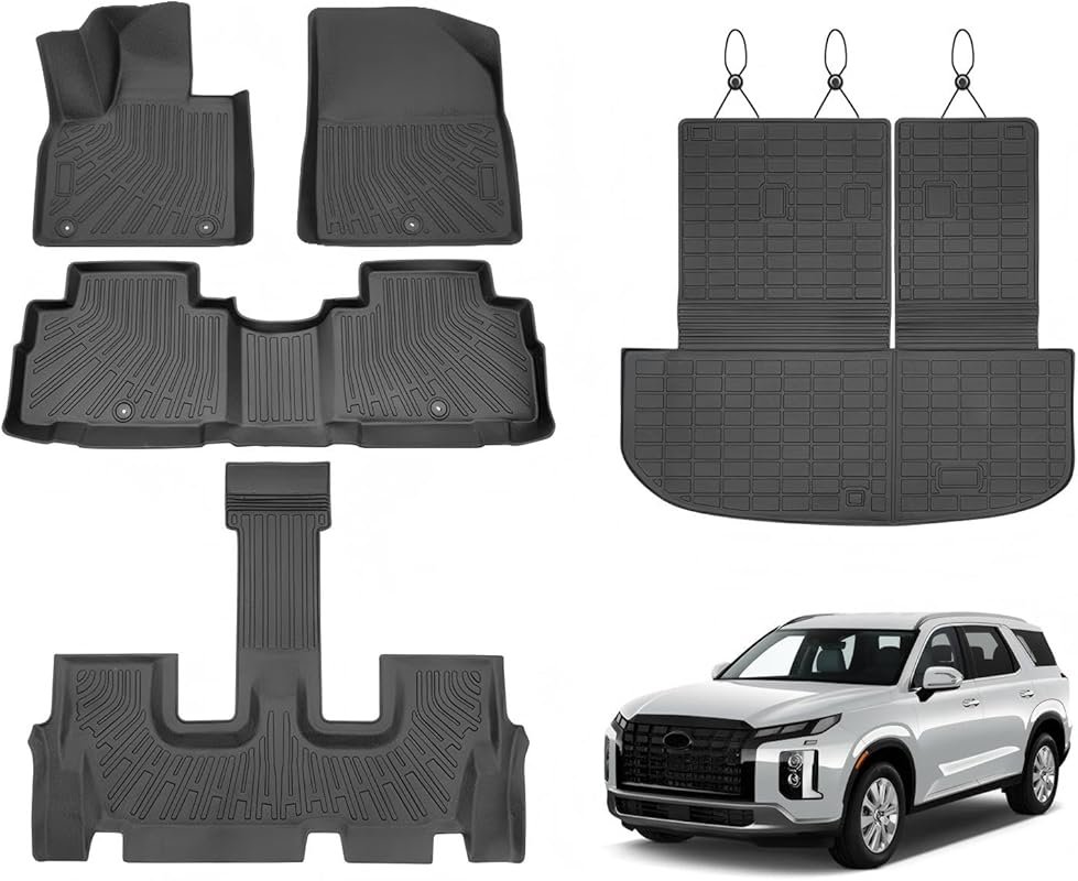 All Weather Floor Mats and Cargo Liner for Hyundai Palisade 2020-2025 