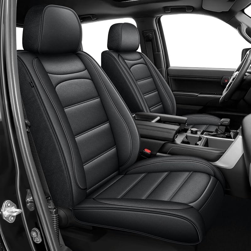 Blackline Faux Leather Full Set Seat Covers for the Toyota Tundra Crew