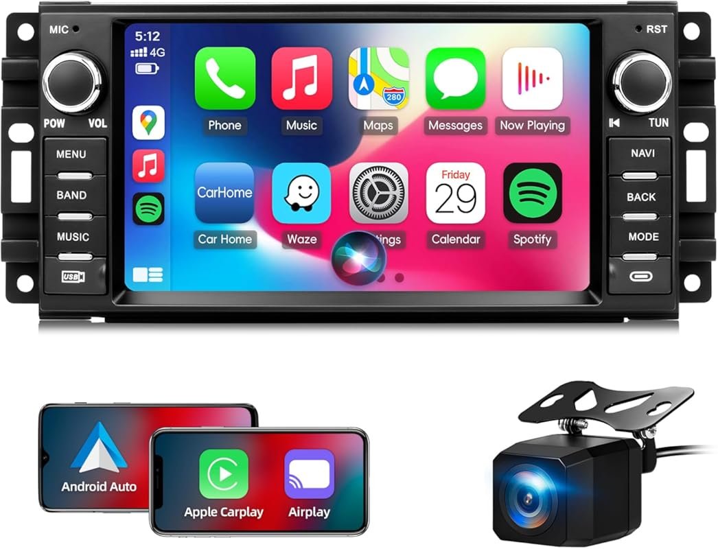 Android 13 Touchscreen Radio for Jeep Wrangler JK with Wireless CarPla