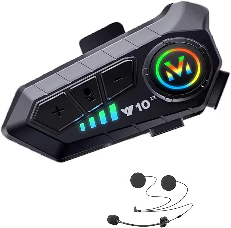 Waterproof Bluetooth Headset with Noise Cancellation, 1000mAh Battery,