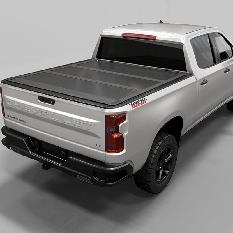 Low Profile Hard Folding Tonneau Cover for Chevy Silverado and GMC Sie