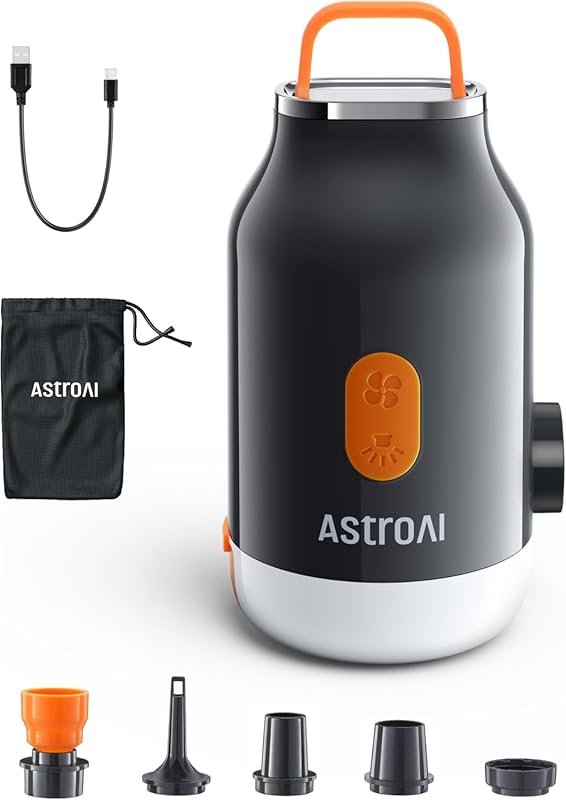 AstroAI Mini Air Pump for Inflatables with 3000mAh Battery Air Mattres