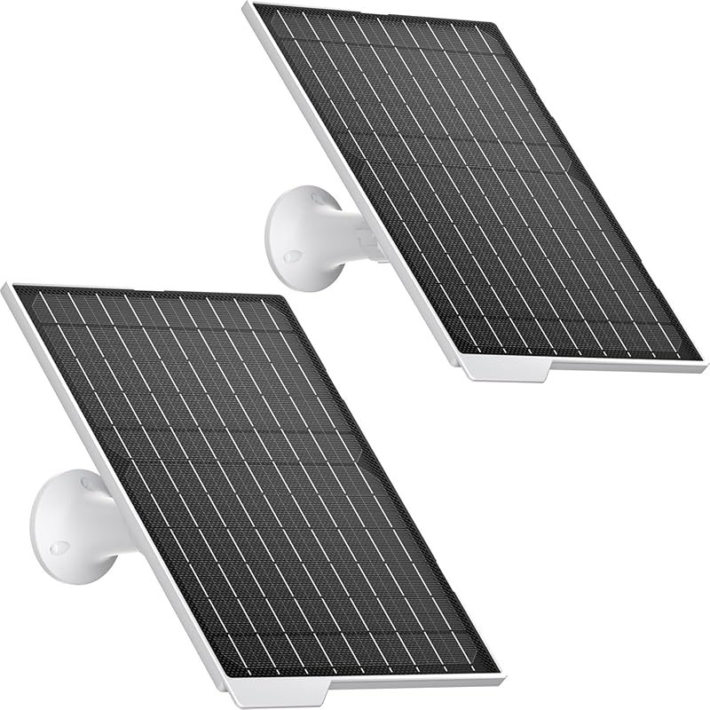 Two Pack 9W High-Efficiency Waterproof Solar Panels for Outdoor Camera