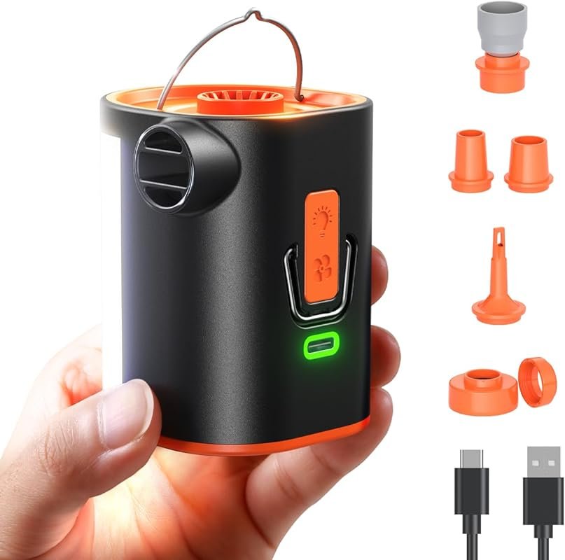 JOYROOM Battery Air Pump for Inflatables: 3600 mAh, Camping Light, Air