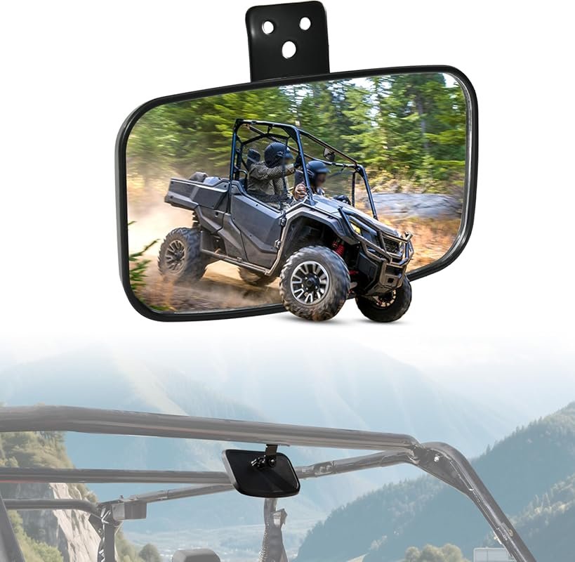 Center Rear View Mirror for Honda Pioneer 1000 Series with Adjustable 