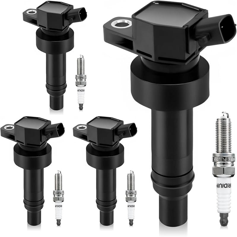 UF652 Ignition Coil Pack and Iridium Spark Plugs for Hyundai Veloster 