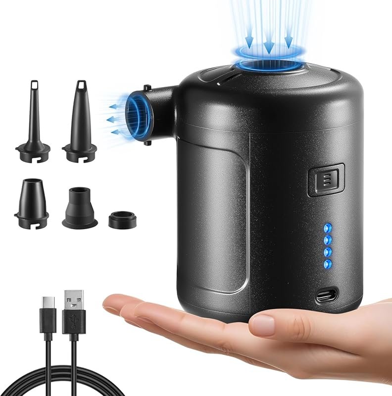 Rechargeable Battery Powered Air Pump for Inflatables: 6000mAh for Air
