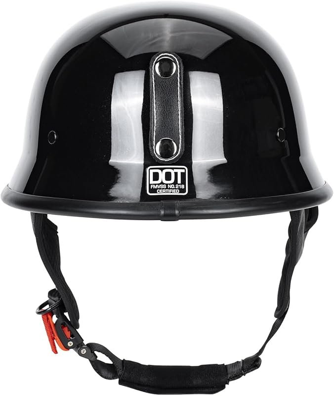 DOT Certified German Style Vintage ABS Lightweight Motorcycle Half Hel