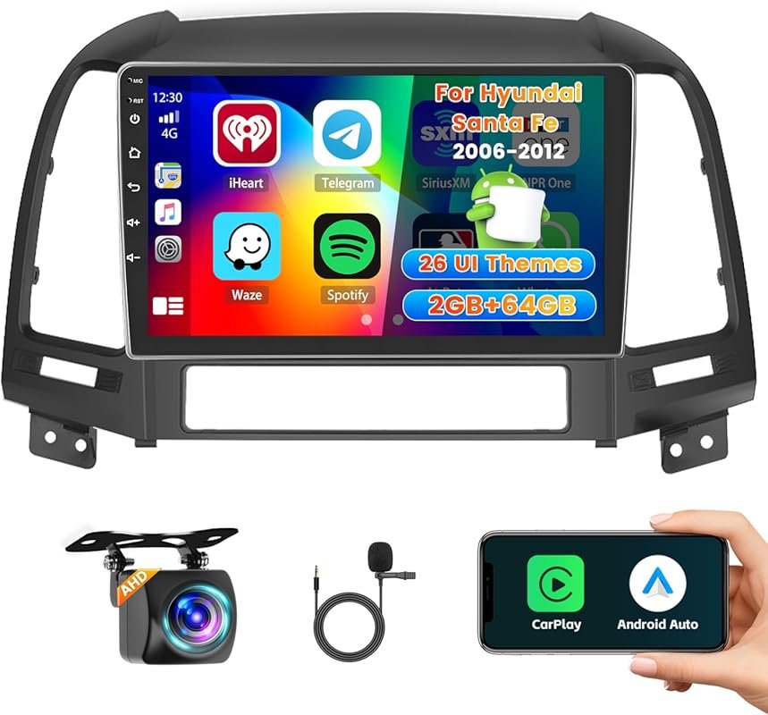 Car Radio for Hyundai Santa Fe 2006 2007 2008 2009 2010 2011 2012, And
