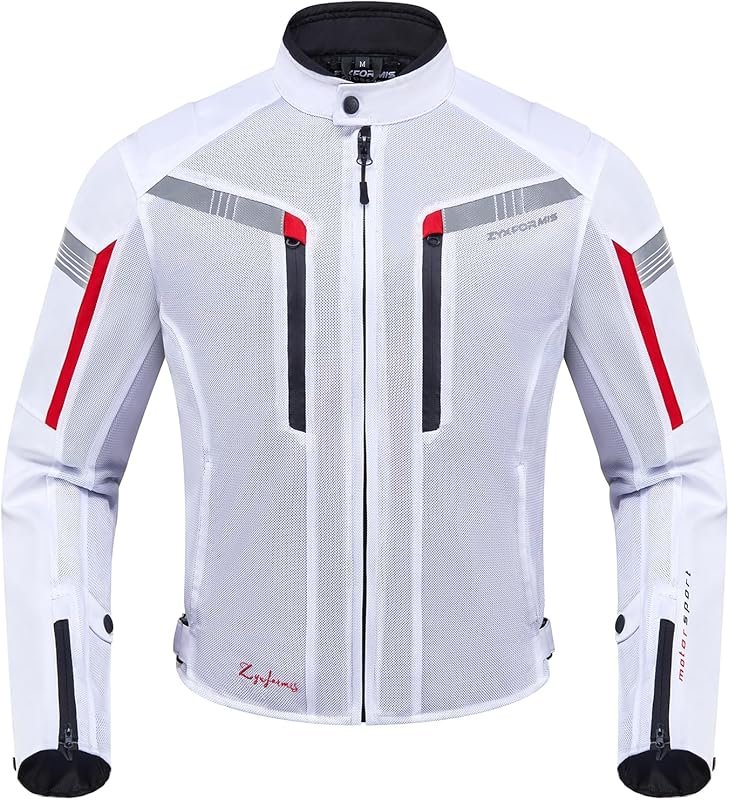 Motorcycle Jacket for Men, CE Armored Mesh Motorbike Jacket for Summer