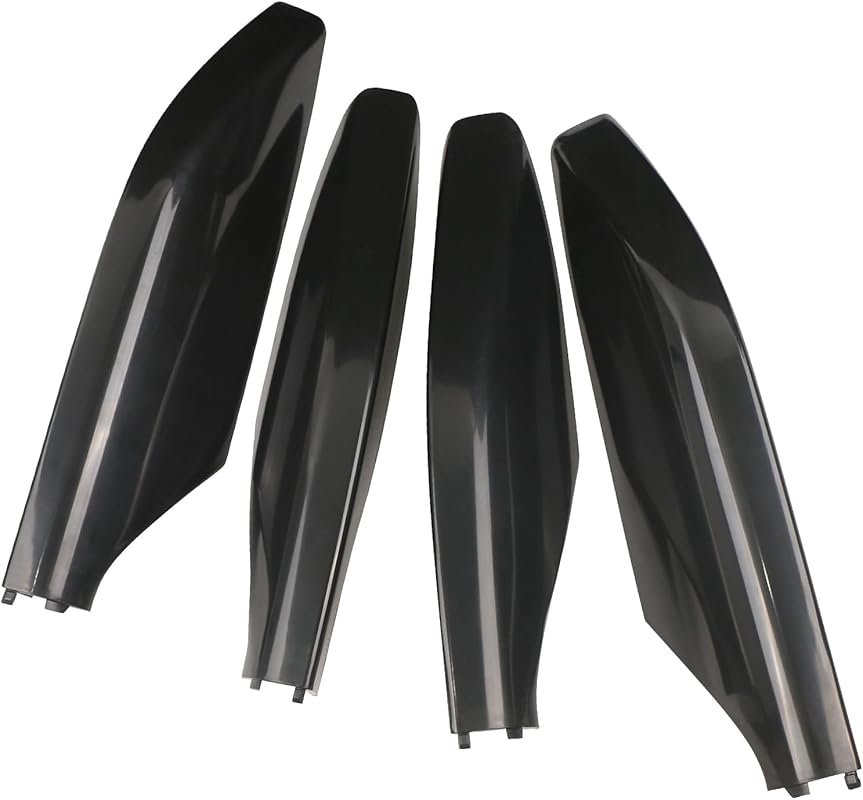 Black Roof Rack Rail End Cover Set for Lexus GX470 and Toyota Land Cru