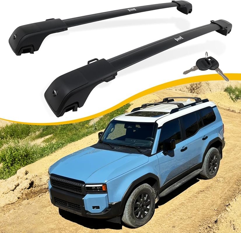 265lb Lockable Aluminum Roof Rack for Storage on the Toyota Land Cruis
