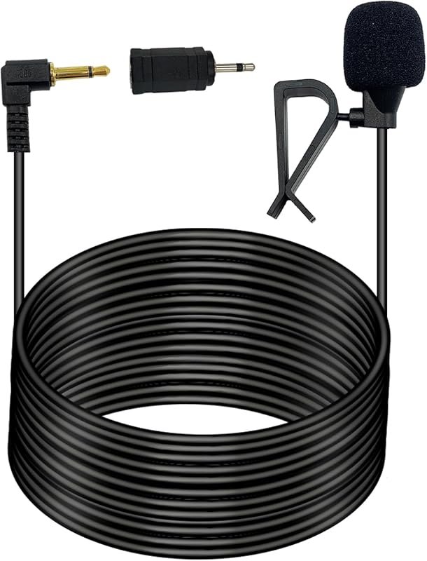 3.5mm Car Microphone 16.4FT Enabled Stereo Radio Mic Replacement for K
