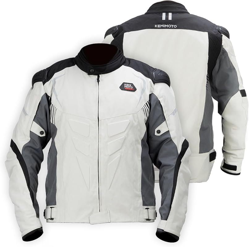 KEMIMOTO Men's Motorcycle Jacket with CE Level 2 Armor for All-Season