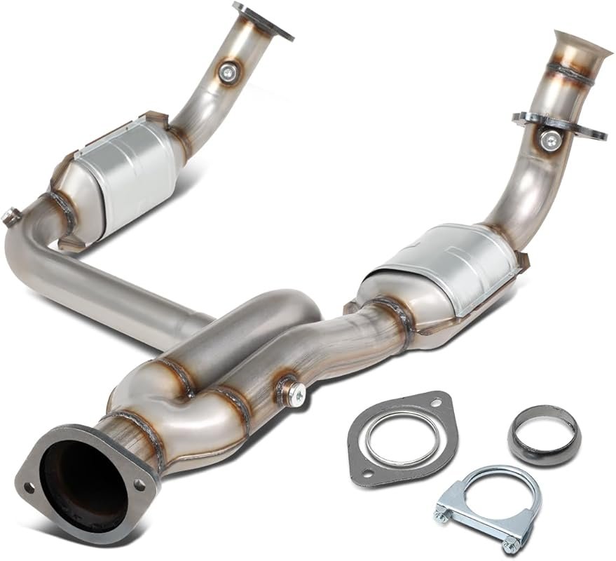 Auto Dynasty Front Dual Catalytic Converter and Y-Tubing Kit for 1999-