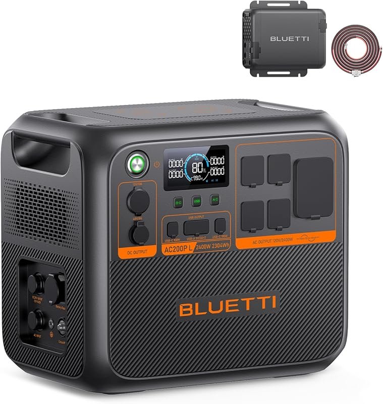 The BLUETTI AC200PL Portable Power Station offers a 2304Wh LFP battery